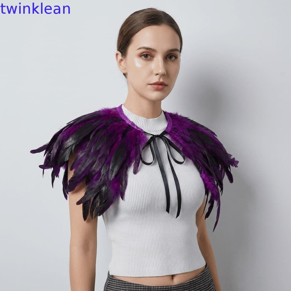 Xale De Penas TWINKLEAN , De Luxo Ajustável , Retrô Punk Gótico Ombro Colar Falso Baile De Formatura