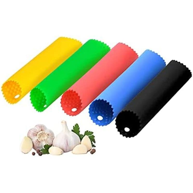 Tubo Descascador De Alho , Descascar Sem Esforço Com Descascadores De Silicone De 5 Pacotes Da Vimbo-Ferramenta De Cozin
