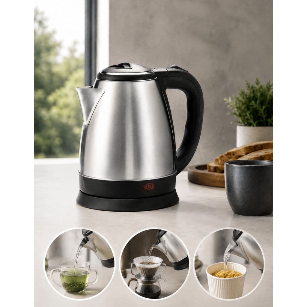 CHALEIRA ELETRICA INOX 1,8L XHOME XH4140 110V COM DESLIGAMENTO AUTOMATICO PRETA
