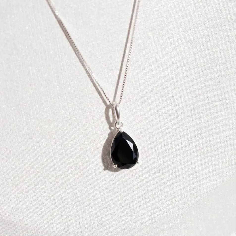Colar Malévola Ponto De Luz Black Prata 925 Feminino