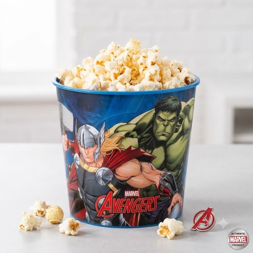 Balde para Pipoca Plasútil Marvel Avengers 2,1 L Vingadores
