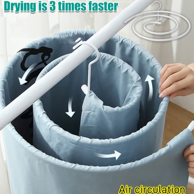 [Efficient Drying] Stainless Steel Spiral Hanger / Round Laundry Drying Rack / Rotating Bedding Holder for Sheets & Quil