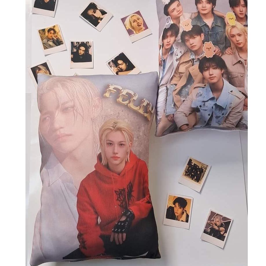 Almofada Stray Kids para Fãs, 20x28 cm, 100% Poliéster Decoração K-pop