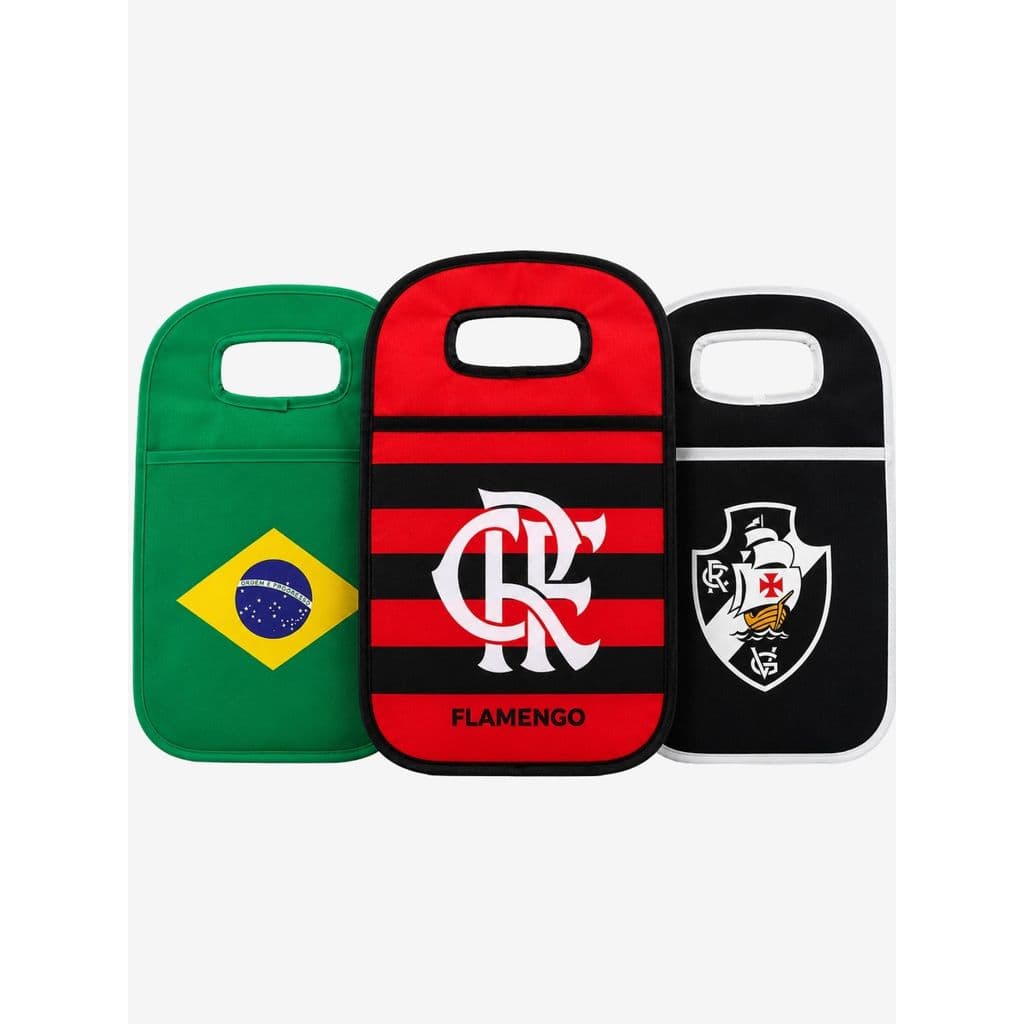 Lixeira Automotiva Oficial Flamengo Vasco Brasil Sacola Porta Lixo Carro Organizador Cambio Presente