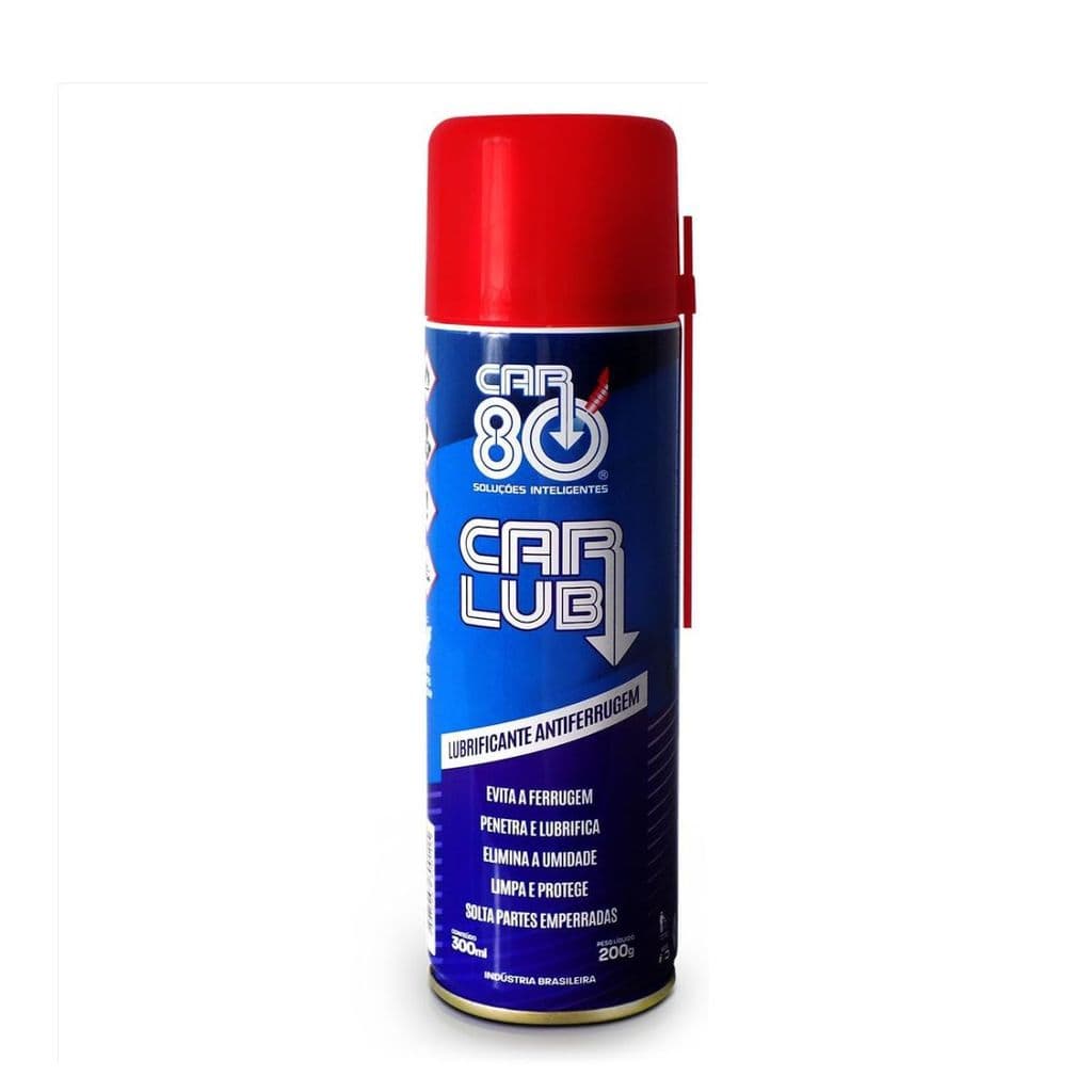 KIT 4 LUBRIFICANTE ANTIFERRUGEM SPRAY CARLUB CAR 80 300ML
