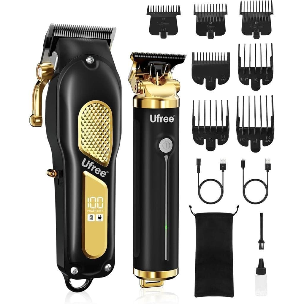 Máquinas de cortar cabelo Ufree para homens, aparadores de cabelo, máquinas de cortar cabelo sem fio, kit de higiene pes