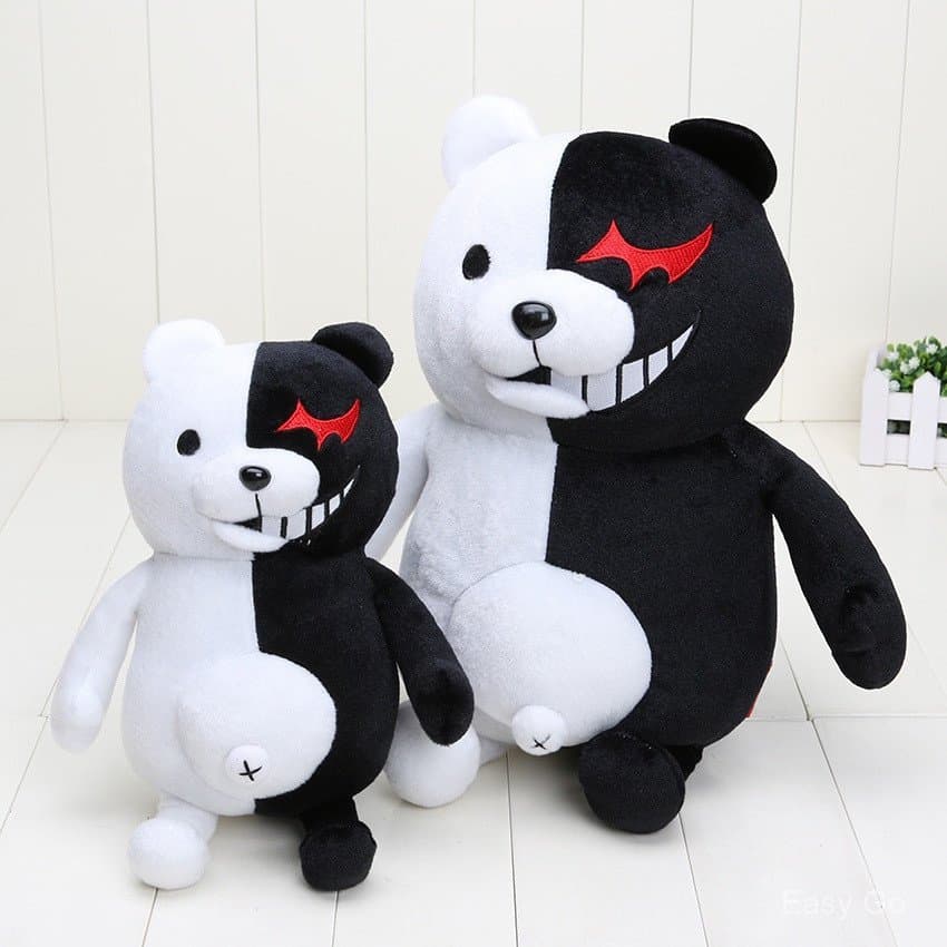 25/40cm Anime Danganronpa Brinquedos De Pelúcia Monokuma Bonecos Preto Branco