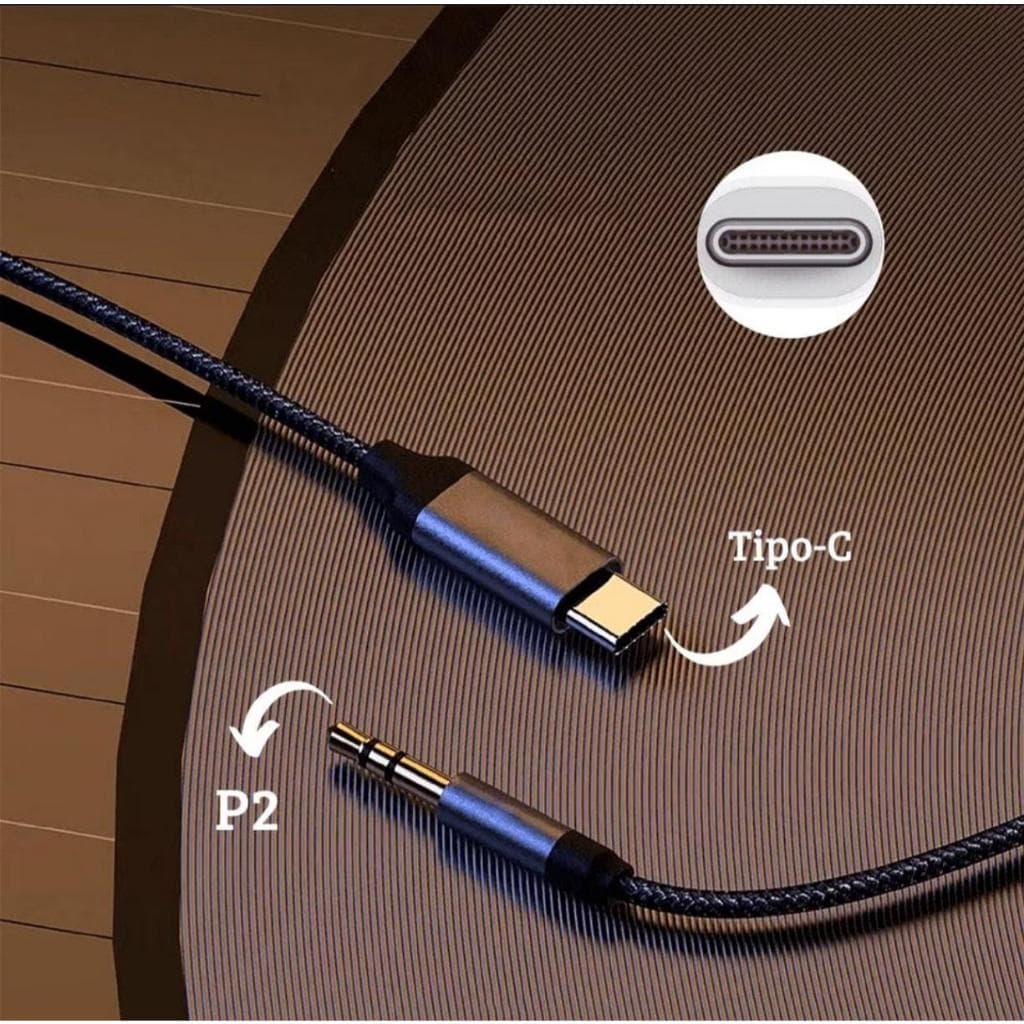 Cabo Conversor USB-C Para P2 3.5mm Fone de Ouvido Auxiliar iPhone 15 16 17 Android
