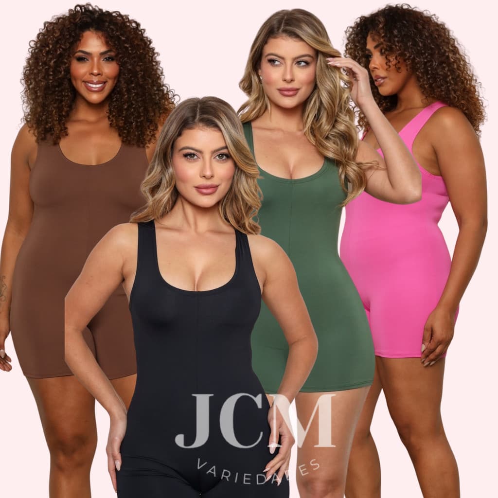 KIT 4 Macaquinho Feminino Academia Regata Suplex Cavado nas Costas Treino Fitness Yoga