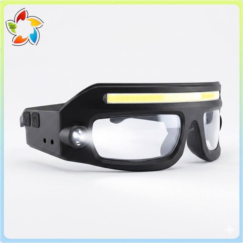 Farol Indutivo Recarregável Para Esportes Ao Ar Livre-Luz De Óculos Projetada Pesca Noturna , Acampamento E Ciclismo