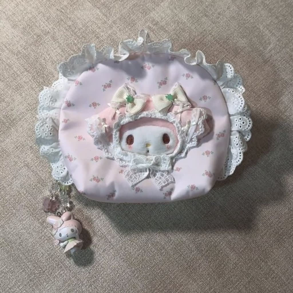 Bolsa de armazenamento de melodia fofa japonesa Bolsa de cosméticos Bolsa portátil