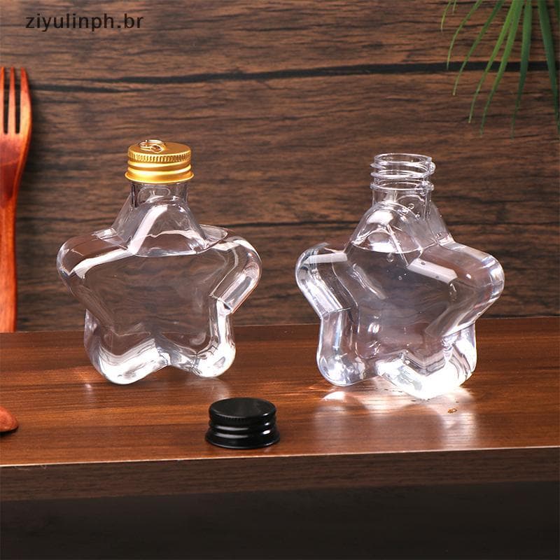 ziyulinph 200ML Bonito Estrela Garrafa De Plástico Claro Leite Chá Café Transparente Água Copo Suco Garrafas De Bebidas
