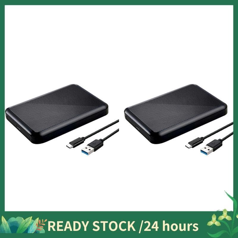 2 Caixas De Disco Rígido Externo De 5 Gb/S De 2.5 Polegadas Com USB 3.1 Para PC Laptop Suporte De Até 6 Tb , Cabe Em SSD