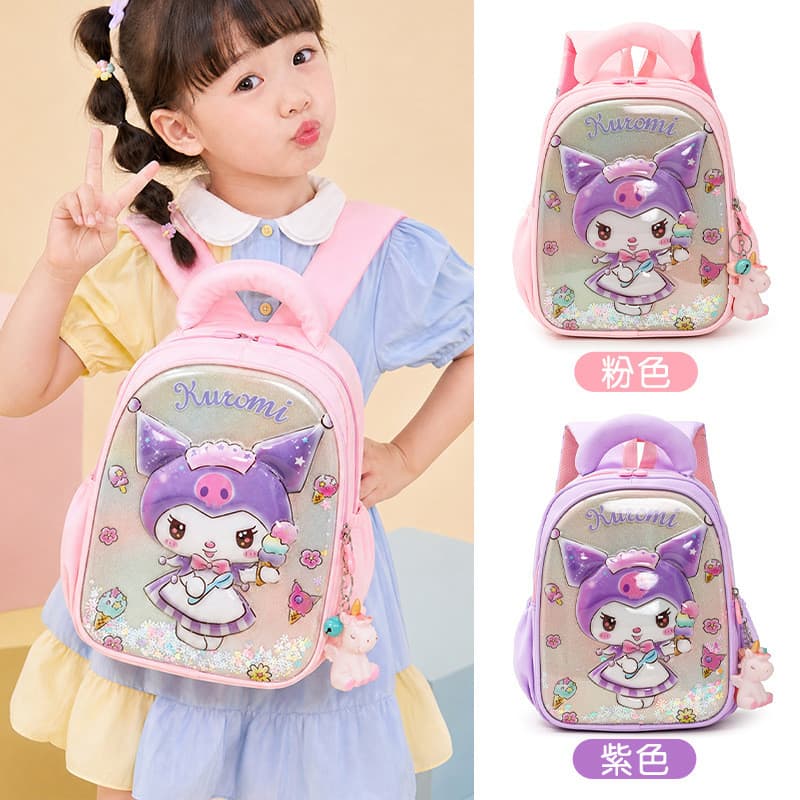 Mochila infantil fofa de desenho animado, nova mochila para meninas que protege a coluna e reduz o peso, mochila escolar