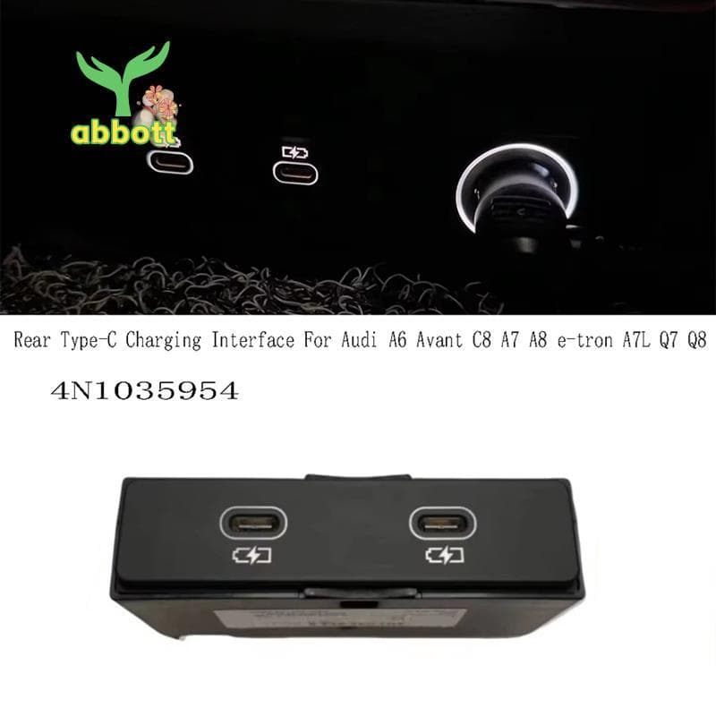 [Quick A] 4N1035954 Porta De Conexão USB De Interface De Carregamento Tipo C Traseira Para A6 C8 A7 A8 E-A7L Q7 Q8