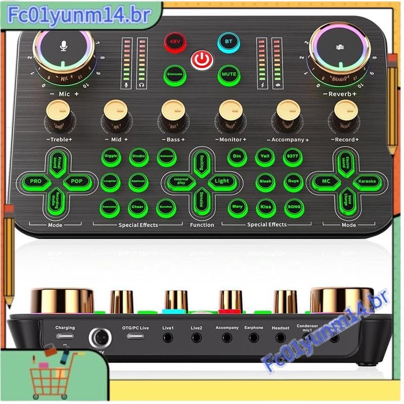 K600 Gaming Audio Mixer K600 Placa De Som Única