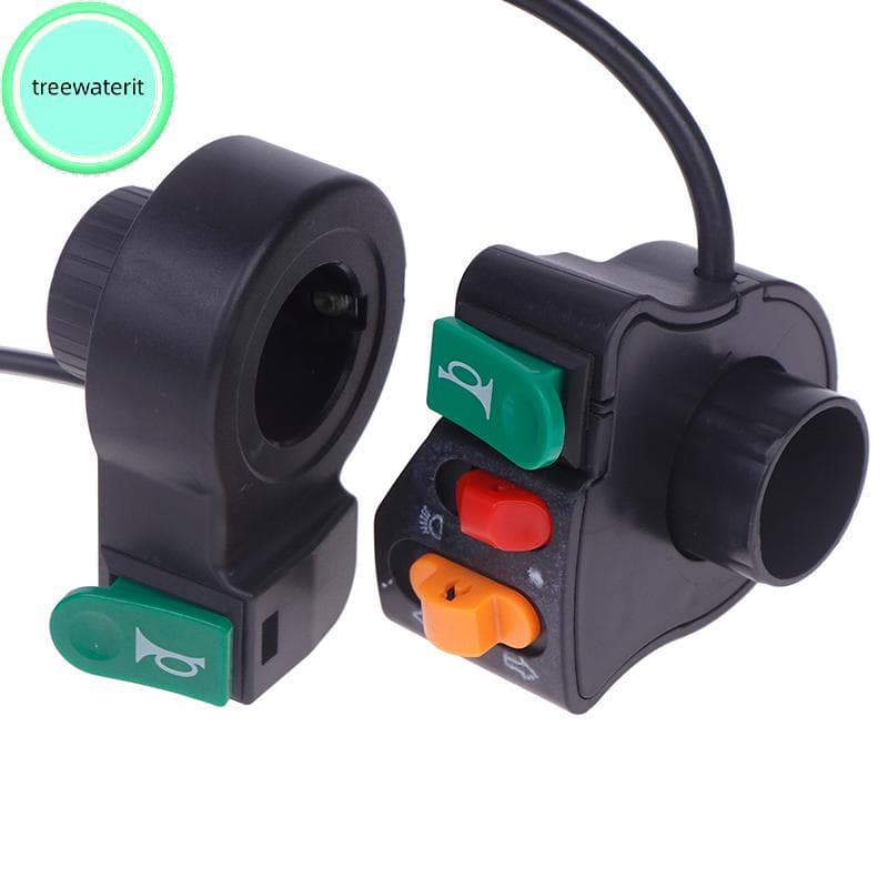 treewaterit 3 Em 1 Bicicleta Elétrica Scooter Motocicleta Lidar Com Interruptor De Plástico Farol Chifre Botão Sinal Vol
