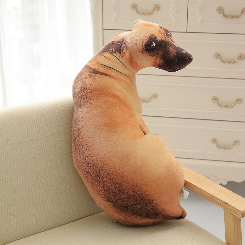 Simulação cão menina dormir travesseiro engraçado sala de estar escritório carro sofá quarto Bay janela almofada cabecei