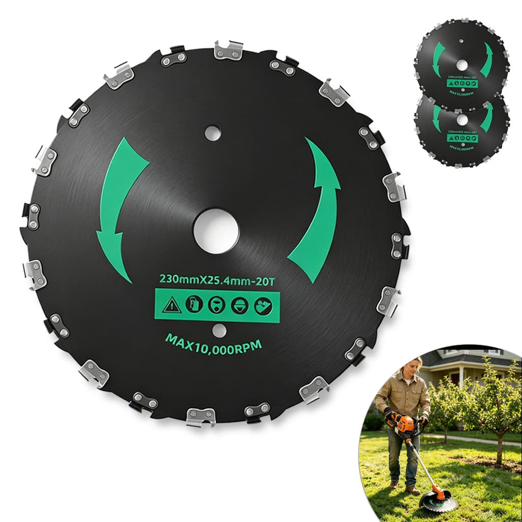 Kit 2 Disco Roçadeira 230mm 20 Dentes Motosserra Corte Galho Capim Ferramenta