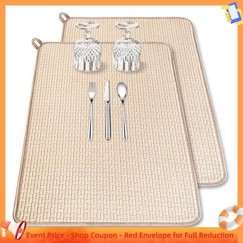 Ranarxaxenia002 Pacote XXL Grande Tapete De Secagem De Prato De Microfibra , 24x17.7 Polegada Escorredor Absorvente Balc