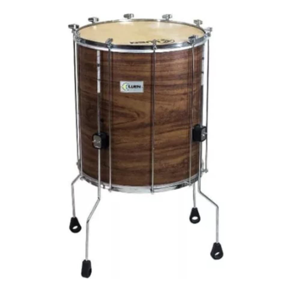 Surdo Luen Guetto 60x18  Imbuia Pele Animal 4 Pés 8 Afinaçõe