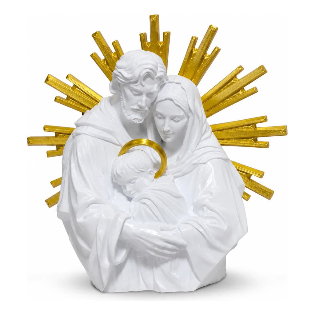 Sagrada Família Decorativa 18cm Imagem Estátua Religiosa