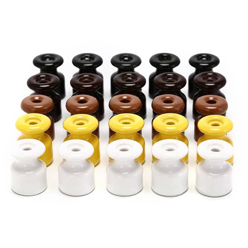 exten 5 Pçs/Lote Isolador De Porcelana Para Isoladores Cerâmicos De Fiação De Parede .