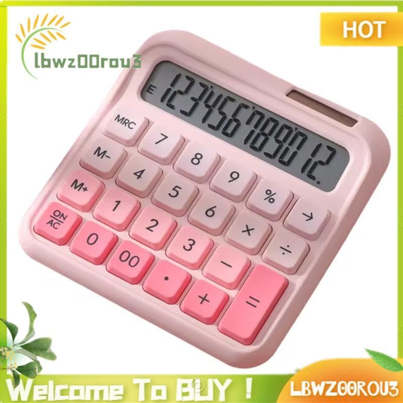 Calculadora De Energia Solar E Bateria 12 Dígitos Grande Display LCD Calculadoras De Botão Tela De Para