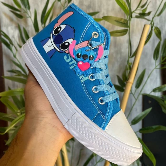 Tênis Adulto Botinha Lilo Stitch 34 ao 39 Confortável Lançamento Cano Alto
