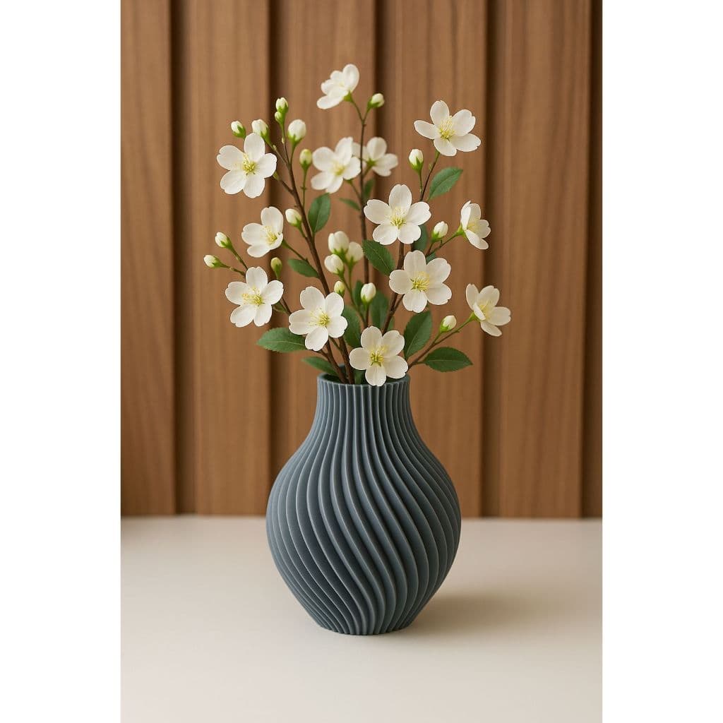 Vaso Decorativo Spiral Cachepot - Impressão 3D.