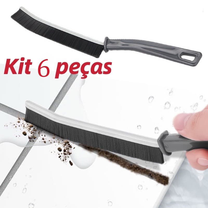 kit 6ps Escova De Limpeza Gap Multifuncional Ferramenta C/Fendas P/Banheiro De Rasgos Fenda De Cerdas Duras
