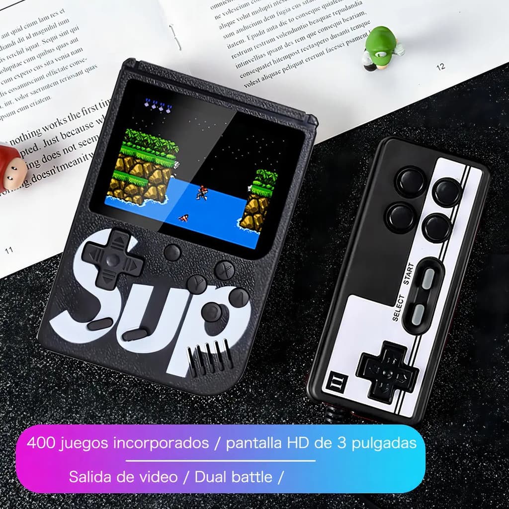 Jogador De Videogame Retrô Portátil Sup Game Box 400 Jogos Preto