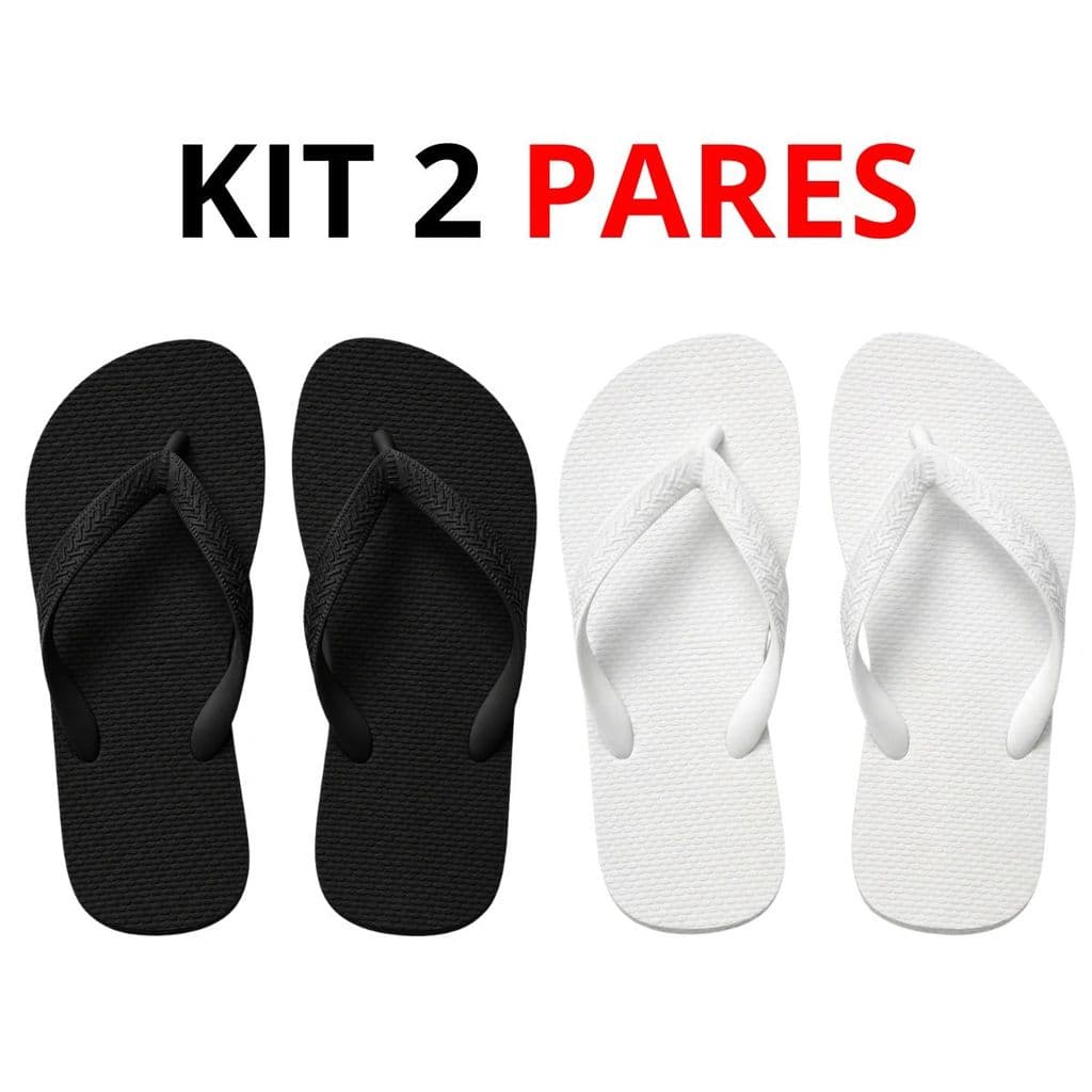 Kit 2 Chinelos Masculino e Feminino de Dedo