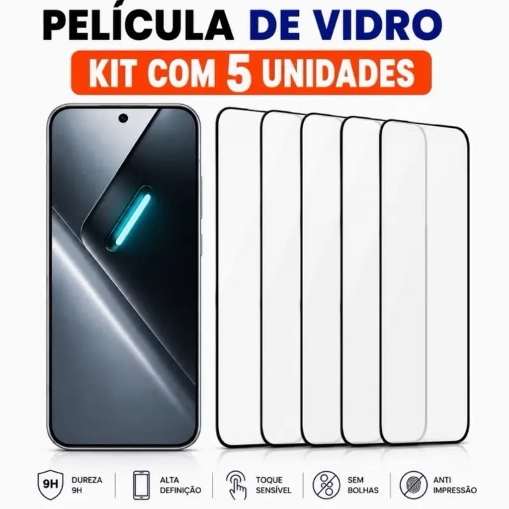 Kit 5PCS película 3D Vidro POCO X8 Pro POCO X8 Pro Max