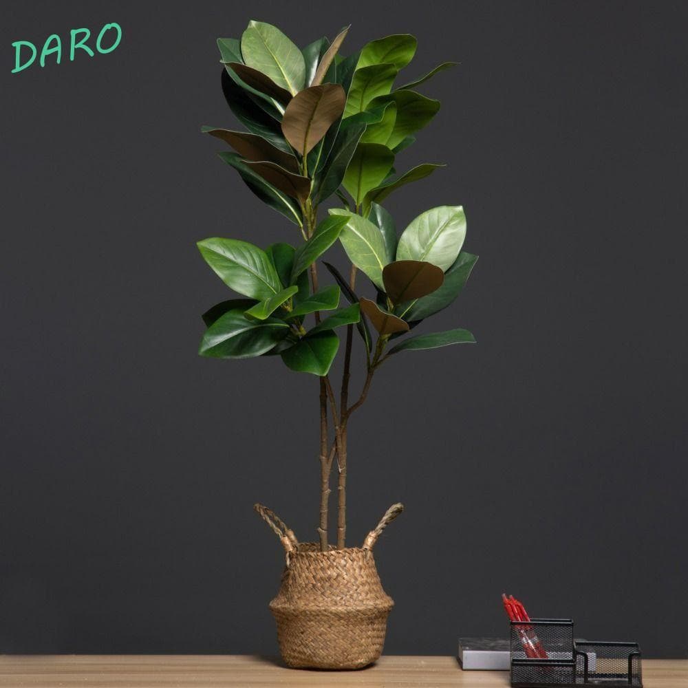 DARO Simulado Ramo De Árvore De Magnólia , 2 Garfos Planta Artificial Artesanal , Grandes Plantas Artificiais De 110cm