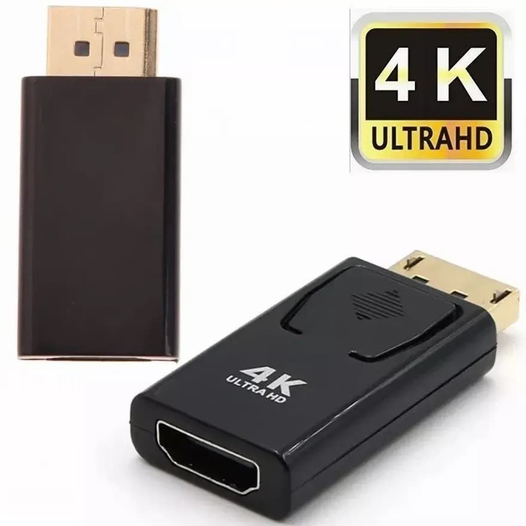 Conversor DisplayPort para HDMI 4K Adaptador DP para TV Monitor Projetor PC Notebook Áudio e Vídeo