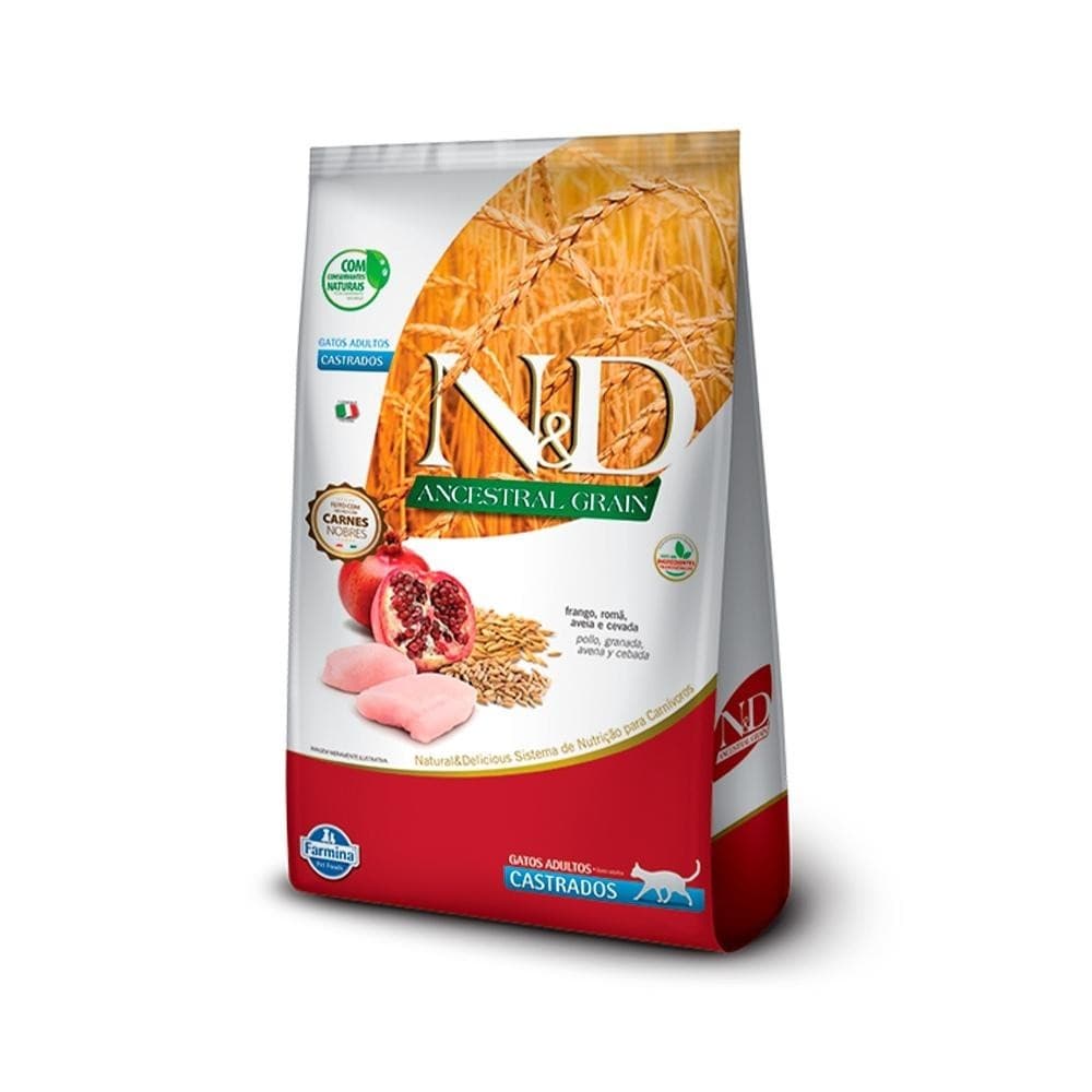 Ração Seca Gato Castrado N&d Ancestral Grain Frango Romã 1.5kg