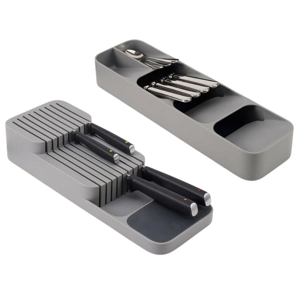 Kit Porta Talheres Para Gaveta Compacto C Divisórias E Facas