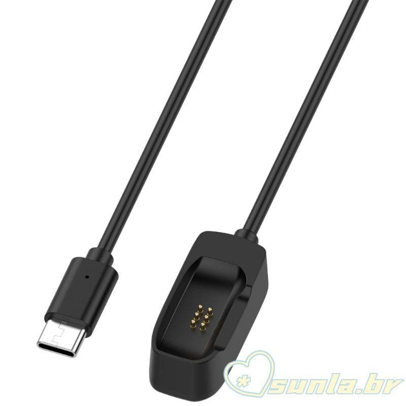 SUNL Type C Carregamento Para Transmissor Microfone 6Pin Dock Design Preto 1M Alimentação