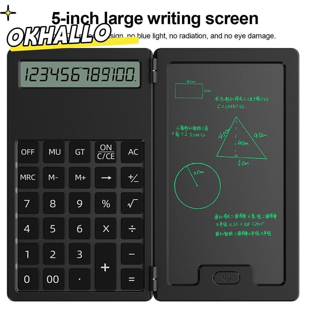 Calculadoras Científicas OKHALLO , Com Calculadora Matemática Para Bloco De Escrita Stylus , De Contabilidade Dobrável