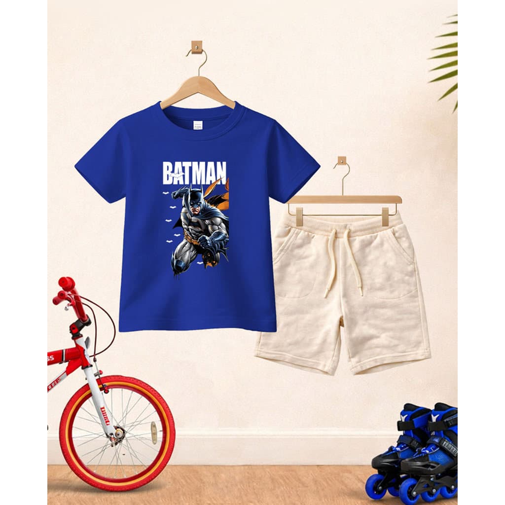 Conjunto Batman Desenho Infantil Menino Camiseta E Bermuda Roupa Conjunto De Bermuda Juvenil Conjunto De Bermuda Juvenil