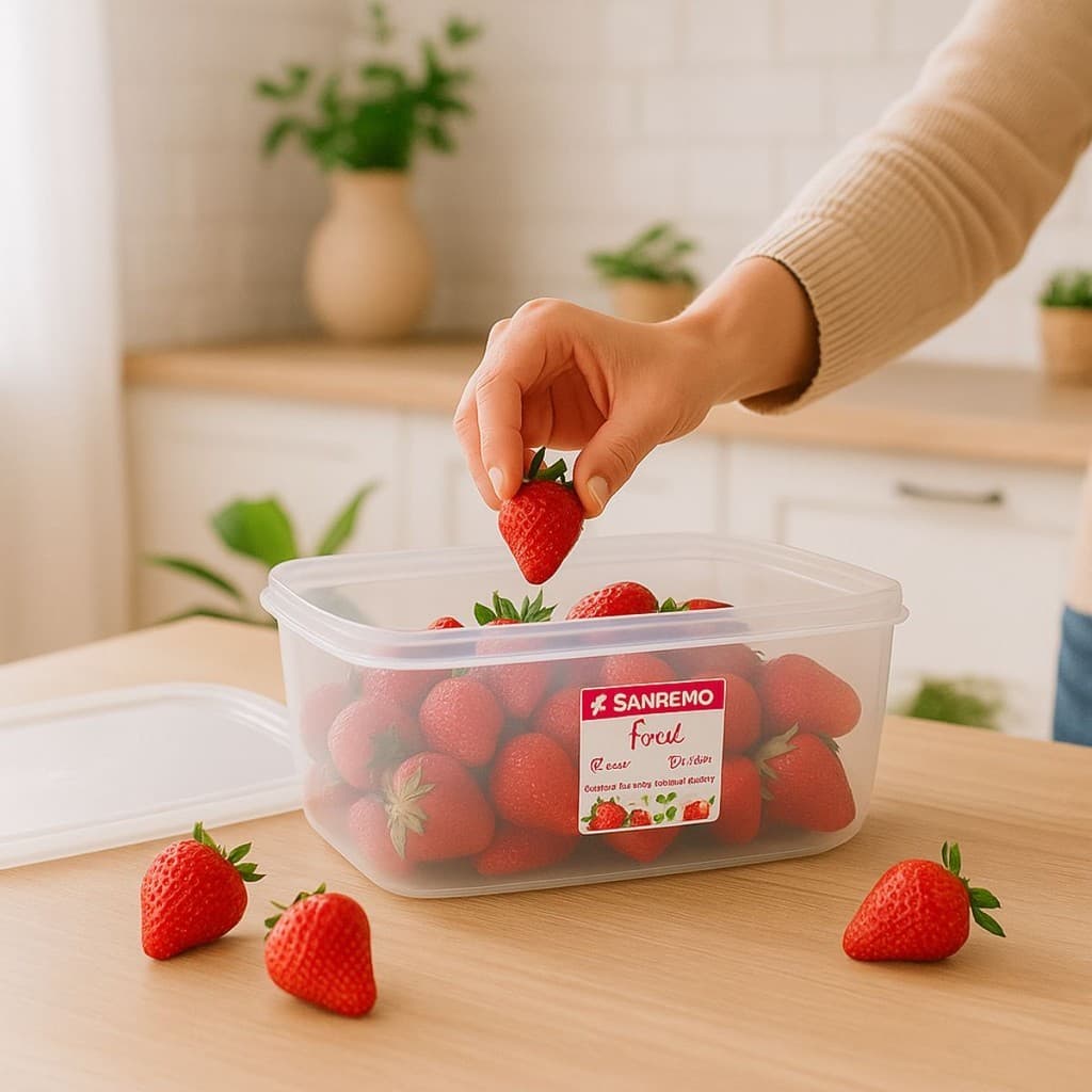 Pote P/ Alimentos Plástico Sanremo 3,2L Livre BPA Vai Ao Freezer Microondas