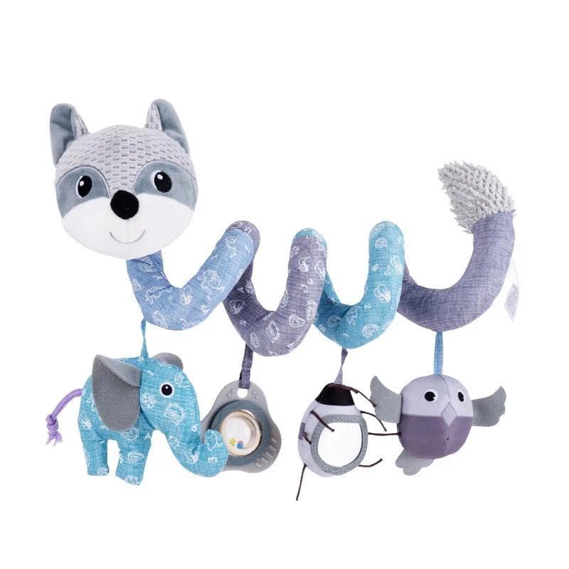 Assento De Carro Do Bebê Brinquedos Infantil Raposa Espiral Atividade De Pelúcia Pendurado Móvel Com Música BB Squeaker