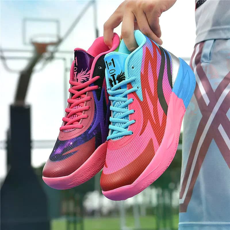 MB0.5 Três Bolas Bauer 5a Geração Tênis de Basquete de Combate Real Homens Absorção de Choque Calçados Esportivos z