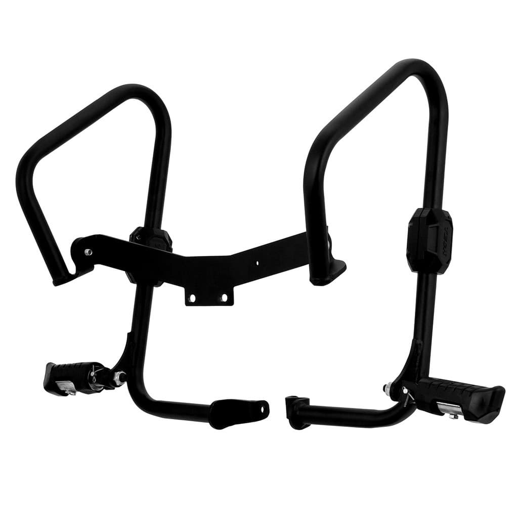 Protetor De Carenagem Motor Com Pedaleiras Retrátil Mata Cachorro Para Moto Yamaha Factor 125 2009 2010 2011 2012 2013