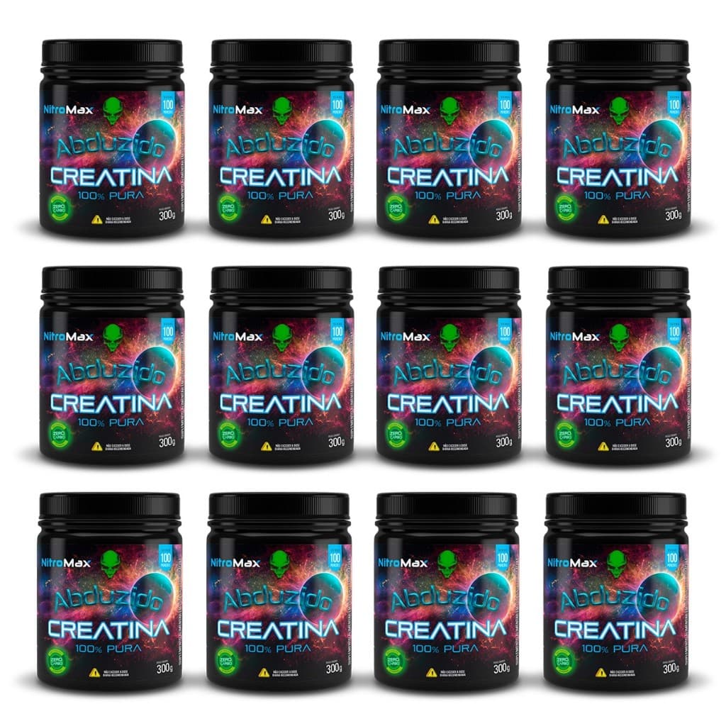 Kit 10x Creatina Abduzido 300g 100% Pura Nitromax