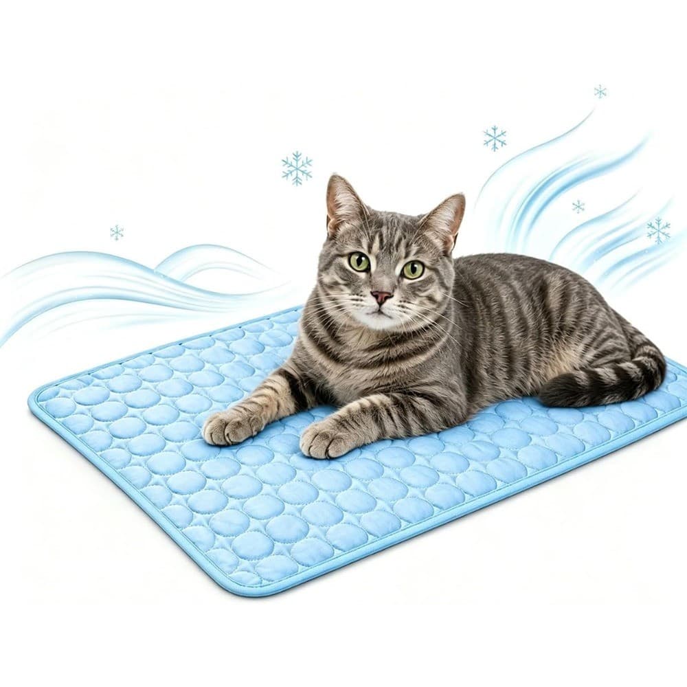 Tapete De Resfriamento Para Animais De Estimação Nylon Poliéster Seda Gelada Respirável Com Automático Lavável E Antider