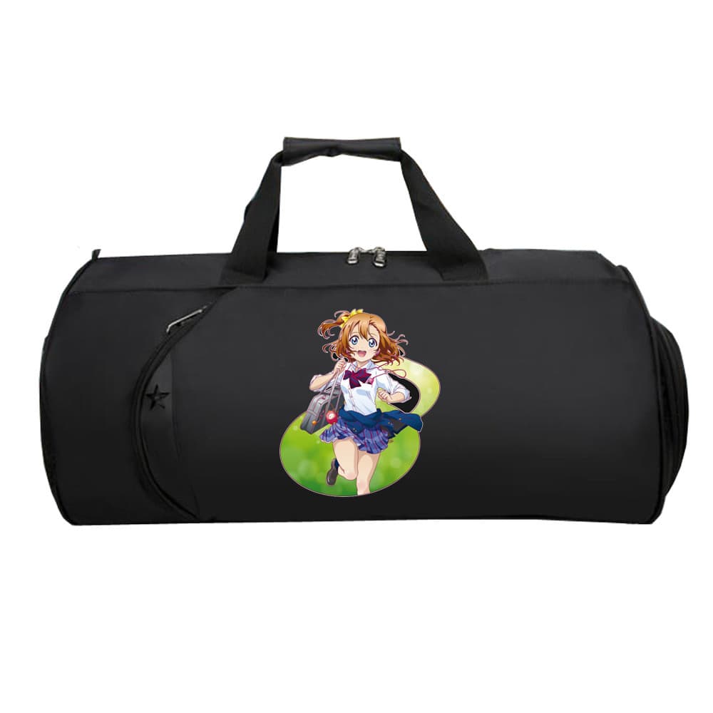 Lovelive bolsa de viagem periférica, capacidade de jogo, bagagem Fitness, homens, mulheres, cilindro grande
