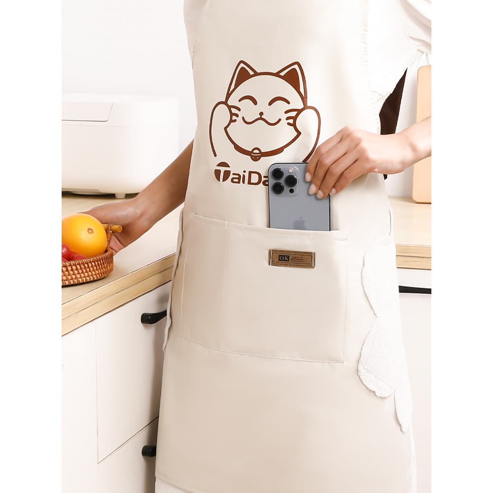 Japão japão novo estilo avental de limpeza manual repelente de água repelente de óleo cozinha cozinhar doméstico cintura