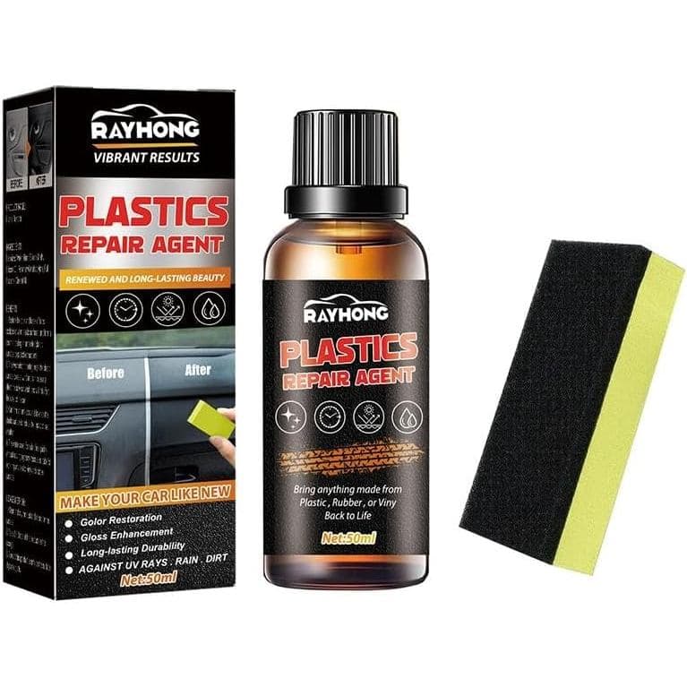 Restaurador de Plásticos Automotivos, Revitalizador de Plásticos para Restaurar a Cor Preta, Removedor de Riscos Interno